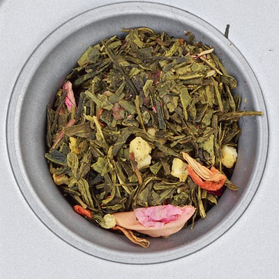 sample of green tea leaves